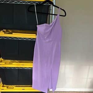 Elegant Lavender One-Shoulder Dress